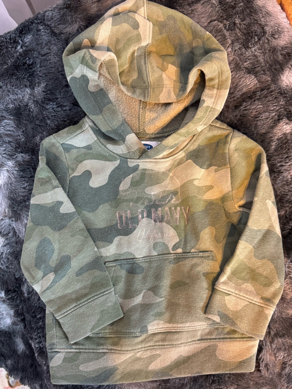 Old Navy Camo Hooded Sweatshirt - Green/Tan
